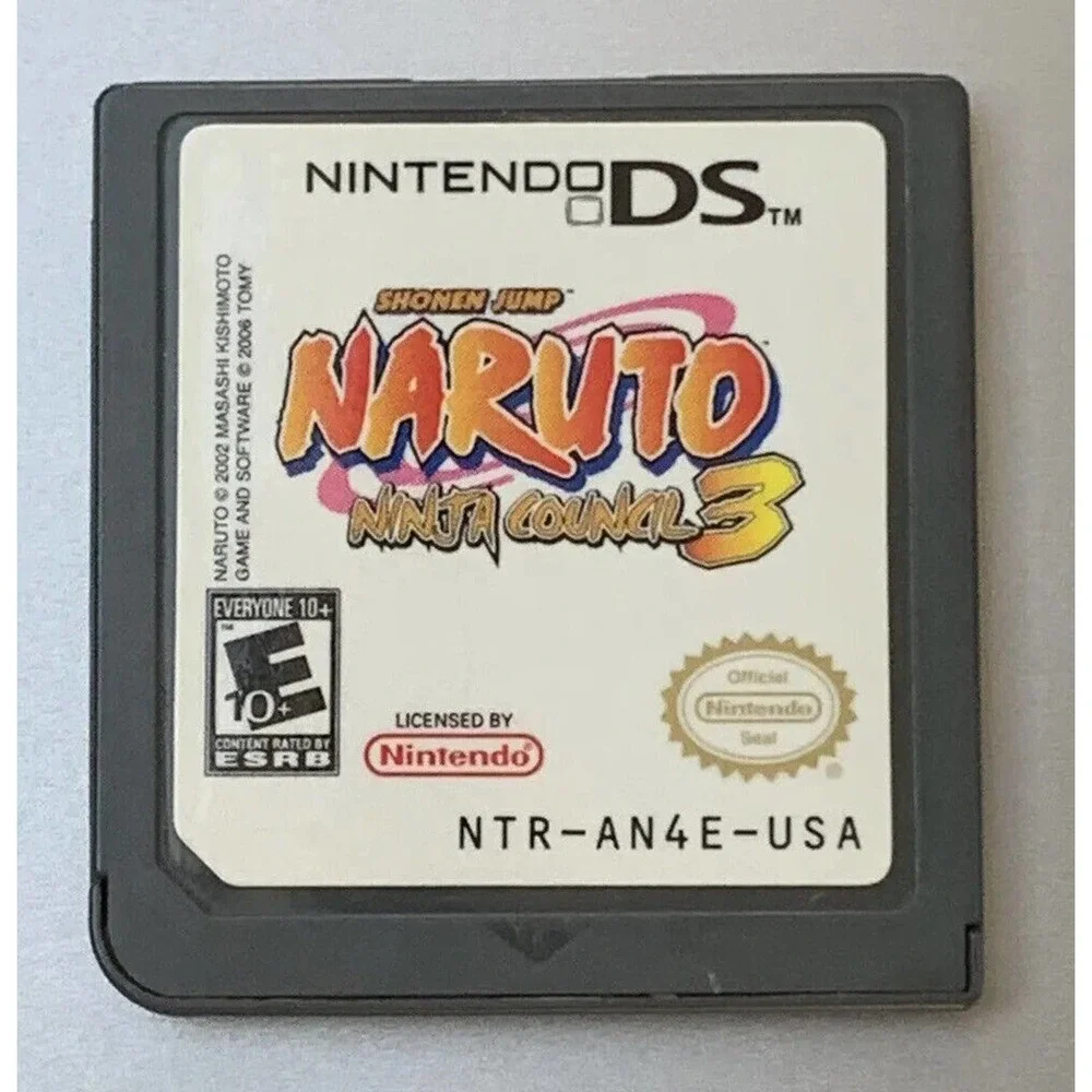 Nintendo DS Game CARTS LOT (3) FIFA 08 + SMACKDOWN vs RAW + Naruto Ninja Council